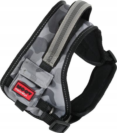 ZOLUX Moov Hondenharnas / Hondentuig - Grijs Camo - Maat: L - Nekomtrek: 48 - 65 cm - Borstomtrek: 62 - 82 cm (GELIEVE ALVORENS BESTELLEN OPMETEN)