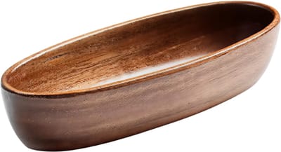 Creatieve Houten Fruitschaal – Snackschaal voor Afternoon Tea – Rechthoekig – Houten Schaal voor Thuis – Premium Snack- en Notenschaal – Houten Servies
