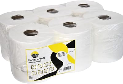 Poetsrollen 6 stuks - 2-laags, snel absorberend en stevig - schoonmaakpapier voor vocht en vet