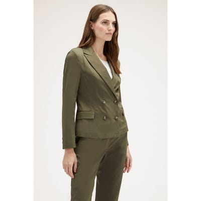 Motivi Double-breasted Unlined Jacket Green Maat: 38 | Blazers Outlet | Dames | Groen