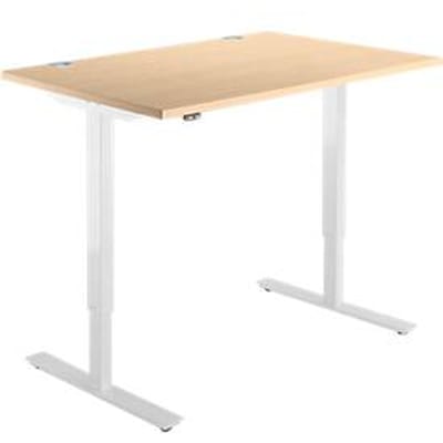 Schäfer Shop  Select Bureautafel START UP, eentraps elektr. in hoogte verstelbaar, B 1200 mm, esdoorn/wit