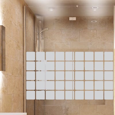 Privacy raamfolie - Mozaïek douche - Zelfklevende raamfolie voor doucheramen en -deuren - 55x100cm