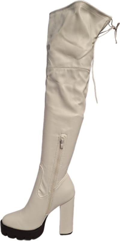 SALINYANG PLATEAU OVER THE KNEE LAARZEN WIT SIZE 40