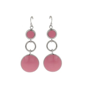 Behave - Oorbellen - Oorhangers Rond Roze Statement Dames - 5 cm