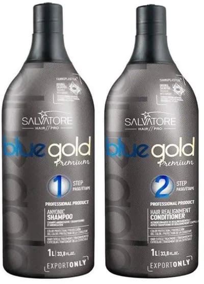KIT LISSAGE AU TANIN BLUE GOLD SALVATORE 2 X 1000 ML