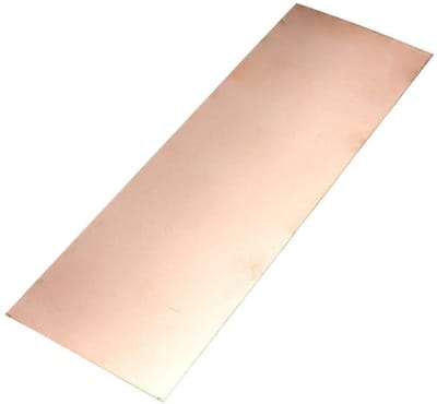 Koperen Plaat - Metaal Folie - Materiaal Bewerking - Hoge Zuiverheid 99.9% - 300x100x0.5 mm - Koperkleur