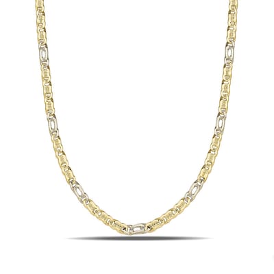 Juwelier Zwartevalk - 14 karaat gouden bicolor ketting - ZV 1322/60 cm