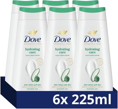 Dove - Douchegel - Advanced Care - Hydrating Care - 6 x 225 ml - Voordeelverpakking