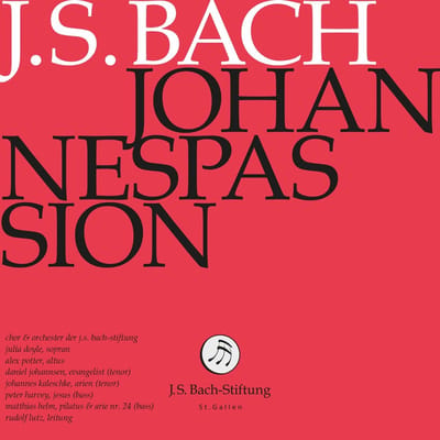 Chor & Orchester Der J.S. Bach Stiftung St. Gallen, Julia Doyle, Alex Potter, Daniel Johannsen, Johannes Kaleschke, Peter Harvey, Matthias Helm, Rudolf Lutz - J.S. Bach: Johannes Passion (2 CD)