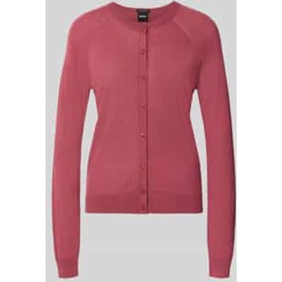 Regular fit gebreid jack van pure scheerwol model 'Fonami'