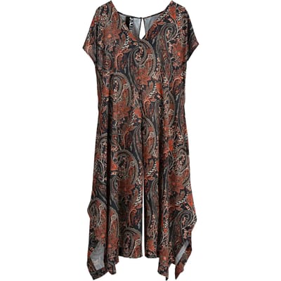 Korte jumpsuit met brede pijpen in paisleymotief voor dames Mat Fashion