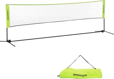 Draagbaar Badmintonnet - Verstelbaar van 107 tot 155 cm, Ideaal voor Volleybal, Picknick en Tennis, Inclusief Draagtas