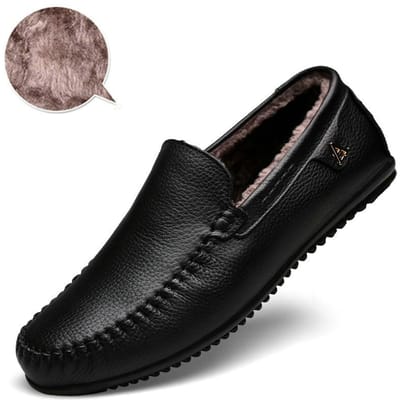 Lente en Zomer Heren Casual Leren Schoenen plus Maat Comfort Echt Leer Zachte Zool Zacht Oppervlak Leren Schoenen 47 black