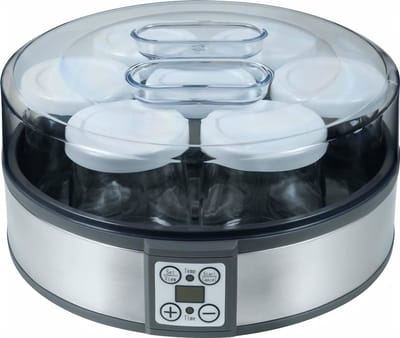 AHD® Yoghurtmaker - Ijsmachine - Yoghurtmachine - Zilver/Grijs - 25cm x 25cm x 13cm