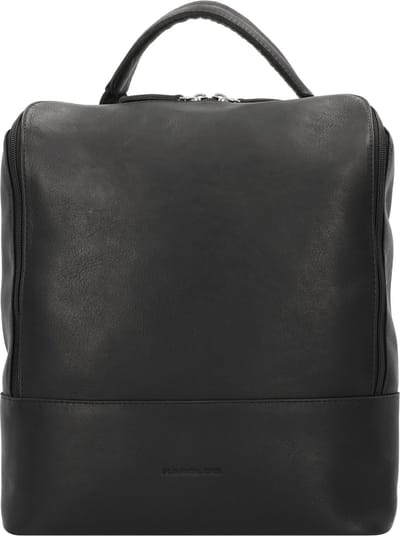 HAROLD'S Leren vrijetijdsrugzak rugzak met laptopvak Campo U-City-Backpack Black zwart