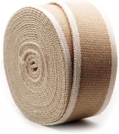 Katoenen Singelband - Luxe Band - Ambacht & Tassen - Hoge Slijtvastheid - 5 Yards - Tan-Ivoor