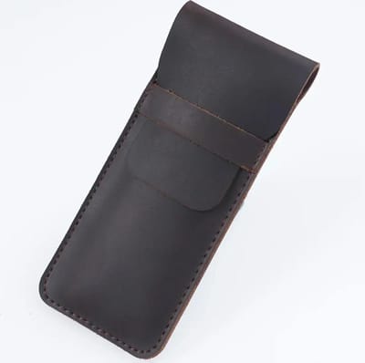 WiseGoods Luxe Retro Leder Etui - Etuis - Cadeau - Accessoires Kantoor & School - Pennenhouder - Pennenetui - Pennenzak - Bruin