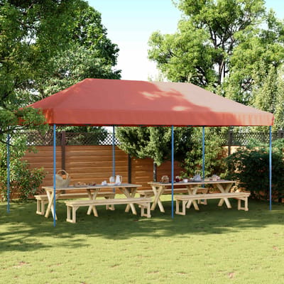 vidaXL - Partytent - 292 - x - 580 - x - 315 - cm - Terracotta - Oxford - Stof