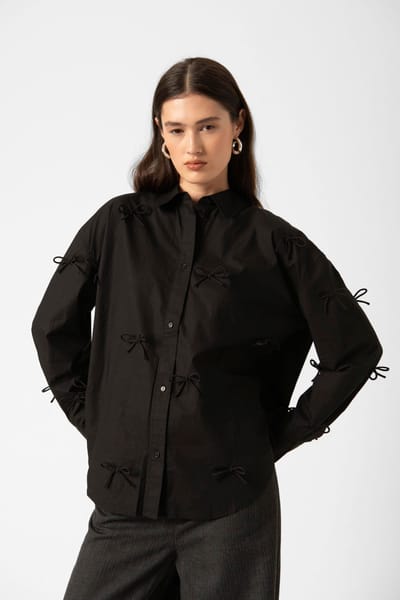 Overhemd met lang mouwen SLJoa Loose fit black