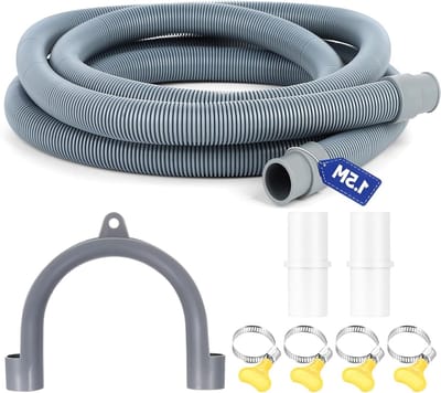 1.5m Washing Machine Waste Pipe Extension, Universal Washing Machine Drain Hose Extension Kit for Washing Machines - ShopVlot