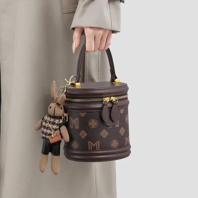 Nieuwe Herfst en Winter Bucket Bag Crossbody Tas High-end Lichte Luxe Mini Handtas gray