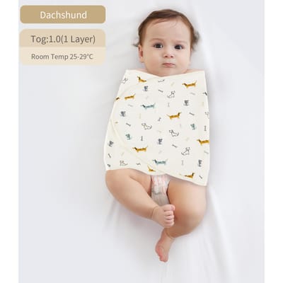 Dubbellaagse Baby Pasgeboren Baby Wikkeldoek Tie Anti Schrik Sprong Zomer Dunne Katoen Zacht Luiertafel Tas (as the picture,Single layer   M) beige