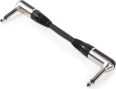 2x FrontStage Patchkabel 6,35mm-Jackplug 15 cm Textielomhulling hoekig
