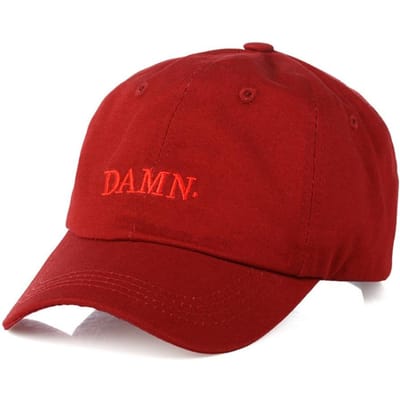 Casquette de Baseball Broderie Lettre Damn Coutures Réglable Usée Décolorée Casquette Hip-Hop Rapper Casquettes de Baseball en Coton Lavé red