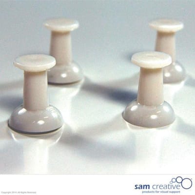 Set magnetische prikbord pins (10st) wit