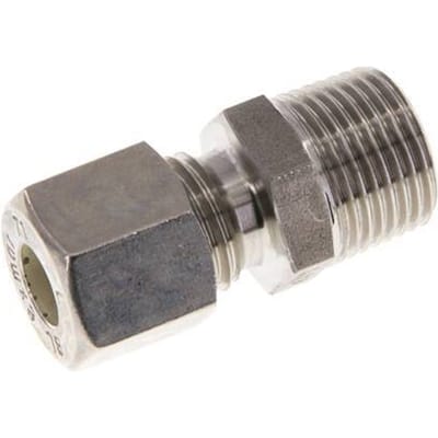 8L & R3/8'' RVS Rechte Knelfitting Buitendraad 315bar ISO 8434-1