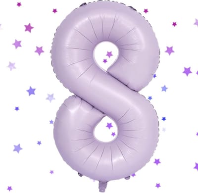 Extra Grote Folieballon Nummer 8 Lichtpaars - 101 cm Helium Ballon voor Verjaardag Decoratie