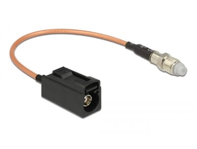 Fakra A (v) - FME (v) adapter kabel - RG316 - 50 Ohm / transparant - 0,20 meter