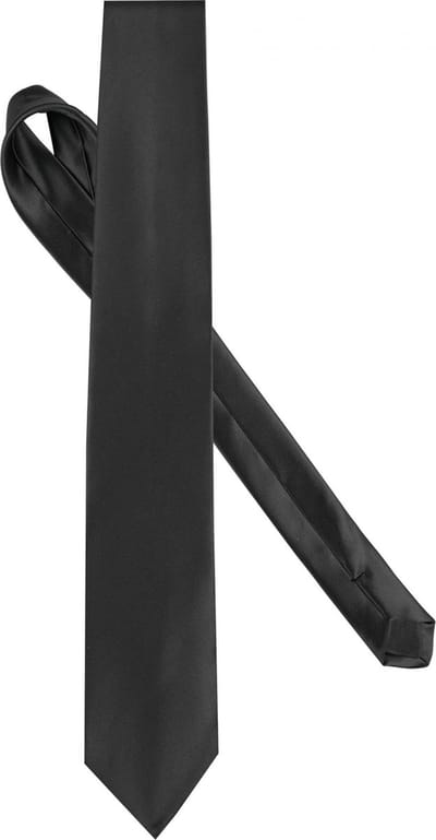 Stropdas Heren One Size Kariban Black 100% Polyester
