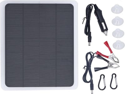 Draagbaar Zonnepaneel - Zonne Lader - Apparaten Opladen - Hoge Conversieratio - 20 Watt 12V - Zwart