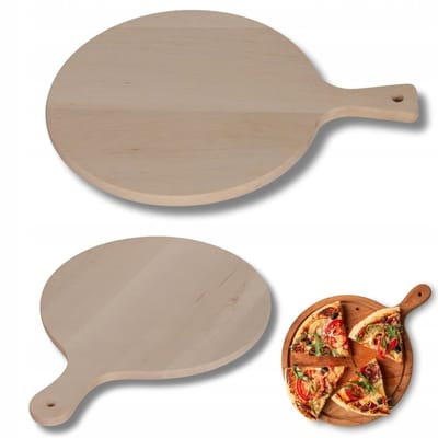 Grote Houten Pizzaplank met Handvat - 38cm Beukenhout