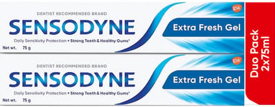 Sensodyne Extra Fresh Gel Tandpasta – Duo Pack - 2x 75ml – Bescherming tegen Gevoelige Tanden – Dagelijkse Mondverzorging