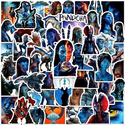 65 Stuks Avatar 3 Vuur En As Film Stickers Pvc Decals Speelgoed Diy Decoratie Waterdicht Skateboard Bagage Telefoon Koelkast Auto Cadeaus gray