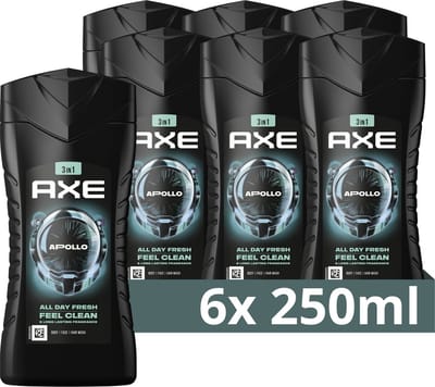 Axe 5-in-1 Douchegel - Apollo - 6 x 250 ml - Voordeelverpakking