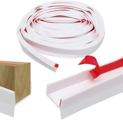 Keurige Keukenstrip voor Afwerking van Plinten, Silicone Rubber, Transparant, 3 Meter Lang, Geschikt voor 15 mm, 16 mm en 17 mm Plinten