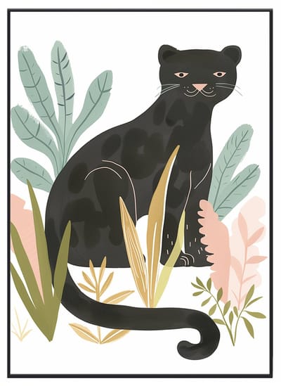 No Filter - Poster voor Baby- en Kinderkamer - Poster Zwarte Panter - Jungle Poster - A3 (30x40 cm) - 250 grams papier - Kinderkamer decoratie