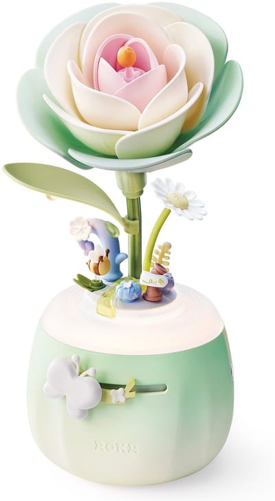 Robotime Minty Camellia Lamp - ROKR Floral Art Series - AF02S - Nachtlamp - Bloem - Bouwpakket - Cadeautip