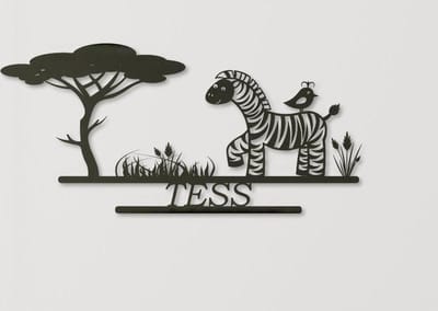 Wanddecoratie kinderen | Zebra - XL (31x80cm)