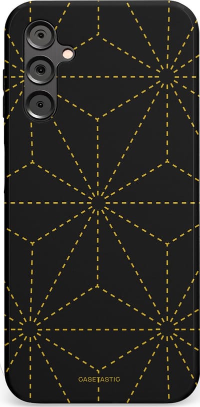 Casetastic Hoesje Geschikt voor Samsung A14 (5G/4G) - Stijlvolle Beschermende Duo-layer Case - Vouwlijn