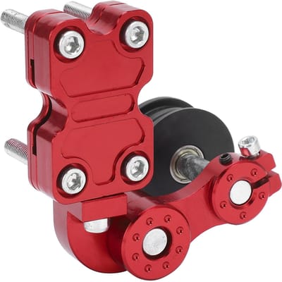 Motorfiets Kettingspanner Automatische Versteller Universeel voor ATV Offroad Voertuig Crossmotor(Zwart ) rood