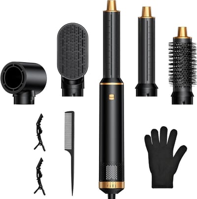 Haarstyler - Föhn - Stijlvol Haar - 5-in-1 Functie - 27 cm - Zwart