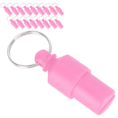 20 stuks Anti-Verloren Huisdier Hond Kat ID Naam Adres Label Opbergkoker Buis Halsband Hanger(Rood )