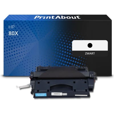 PrintAbout huismerk Toner 80X (CF280X) Zwart Hoge capaciteit Geschikt voor HP