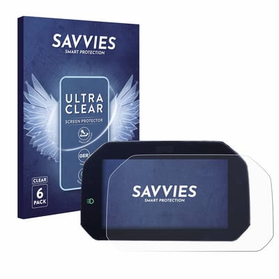 Savvies - Screenprotector voor BMW R 1200 GS 2017-2018 Connectivity TFT 6.5" - Folie Beschermfolie transparant 6 Stuks
