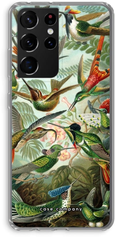 Case Company® - Hoesje geschikt voor Samsung Galaxy S21 Ultra hoesje - Haeckel Trochilidae - Soft Cover Telefoonhoesje - Bescherming aan alle Kanten en Schermrand