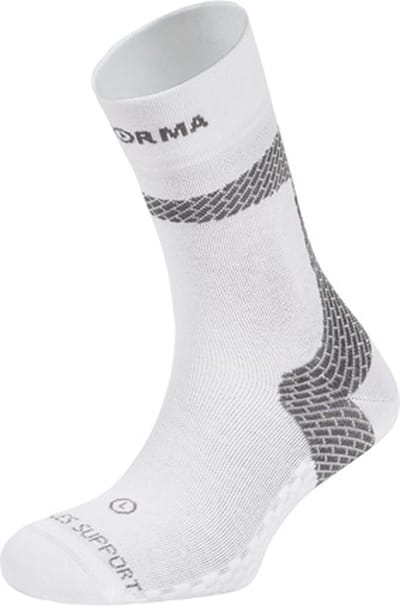Enforma Compressiesokken met Tape Technologie – Achillespees Ondersteuning – Sport Compressiekousen – Medium Compressie – Wit/Grijs – L (42-44) – Blessurepreventie & Herstel